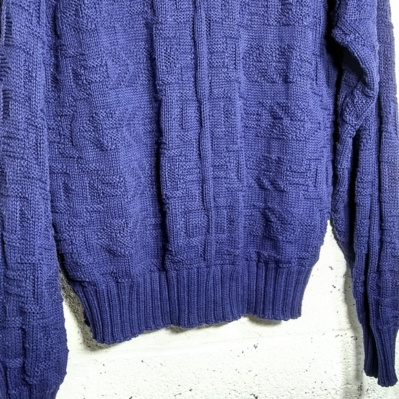 Vintage Saddlebred XL Purple Baggy Boho Dad Sweater 80s 90s Y2K - Picture 5 of 8